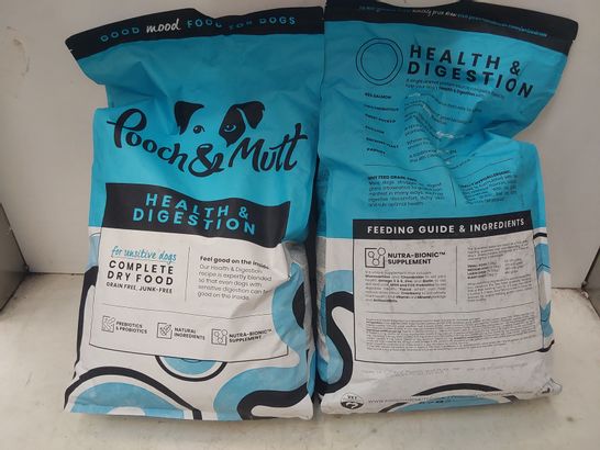 TWO 10Kg BAGS POOCH & MUTT COMPLETE DRY FOOD