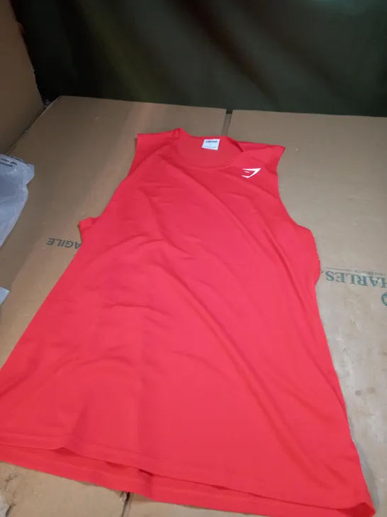 LARGE ORANGE GYMSHARK TANK TOP 