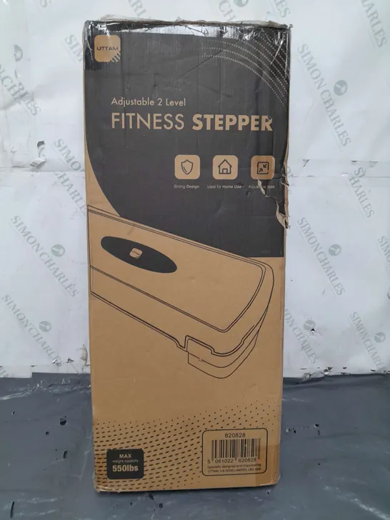 BOXED ADJUSTABLE 2 LEVEL FITNESS STEPPER