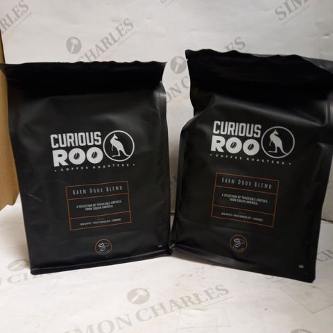 LOT OF 2KG CURIOUS ROO BARN DOOR BLEND COFFEE BEANS