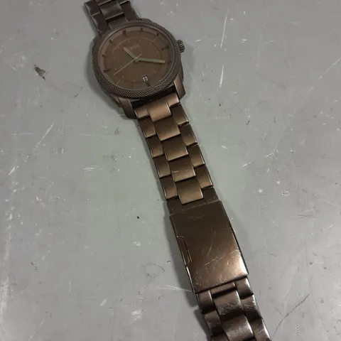 FOSSIL MEN'S BROWN STAINLESS STEEL BRACELET WATCH