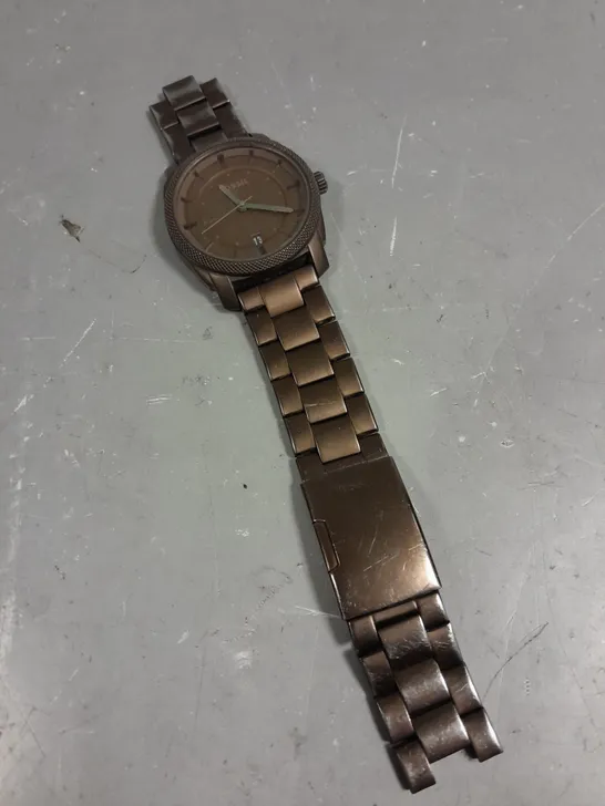 FOSSIL MEN'S BROWN STAINLESS STEEL BRACELET WATCH