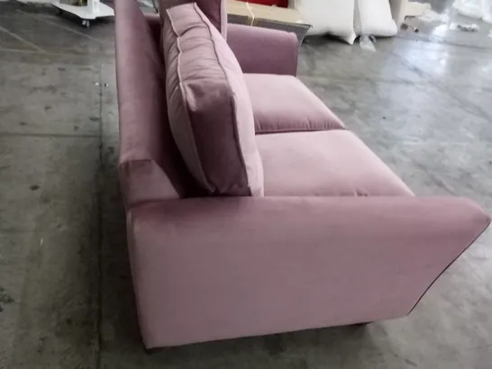 QUALITY THE LOUNGE CO DESIGNER MELODY 2.5 SEATER SOFA - PINK FABRIC 