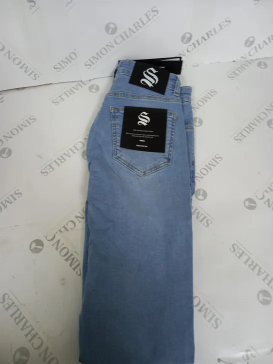 SINNER SATTIRE PALE BLUE DENIM JEANS SIZE W30