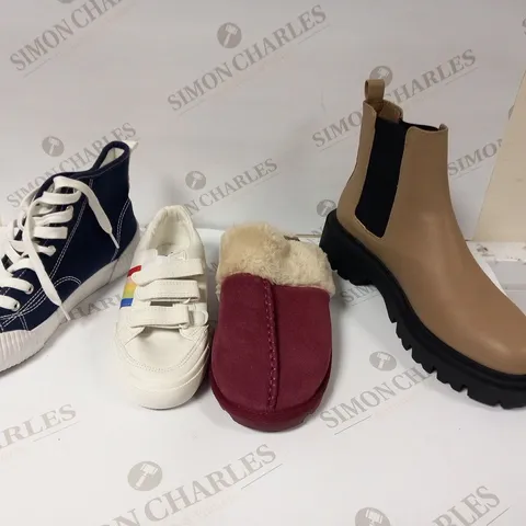 APPROXIMATELY 9 PAIRS OF ASSORTED FOOTWEAR TO INCLUDE; M AND S, PRIMARK AND RR