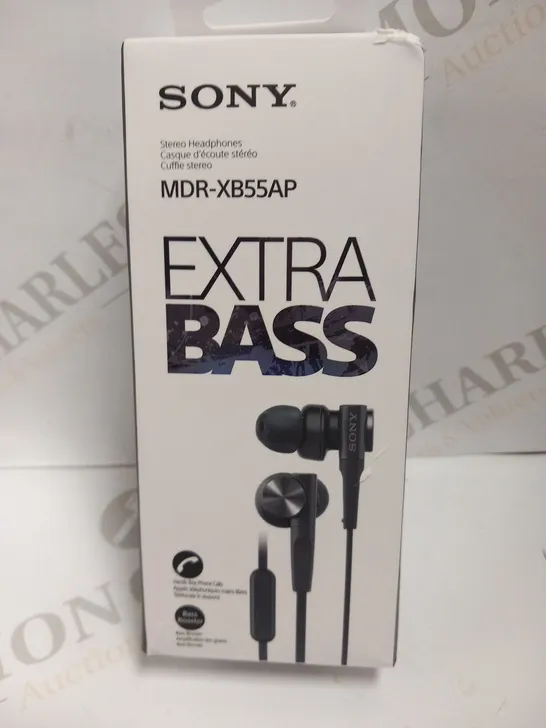 BOXED SONY MDR-XB55AP STEREO HEADPHONES