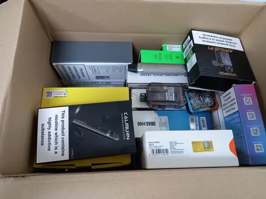 BOX OF 40 ASSORTED E-CIGARATTES TO INCLUDE VAPEROSSO , ASPIRE, INNOKIN ETC.