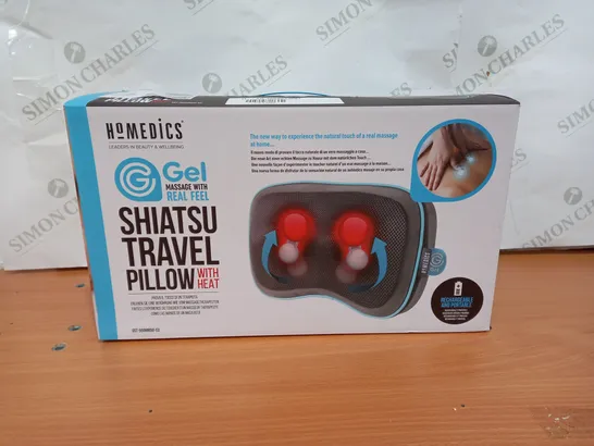 BOXED HOMEDICS SHIATSU TRAVEL PILLOW WITH HEAT 