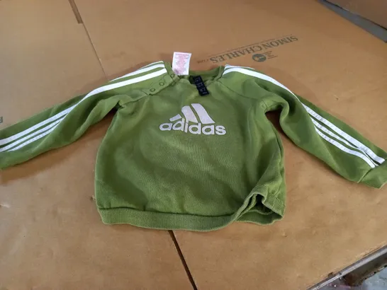 KHAKI ADIDAS JUMPER SIZE 12 - 18MONTHS