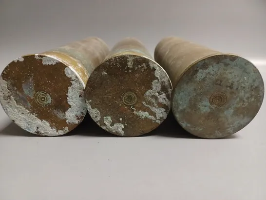 3 X ARTILLERY SHELL CASES 