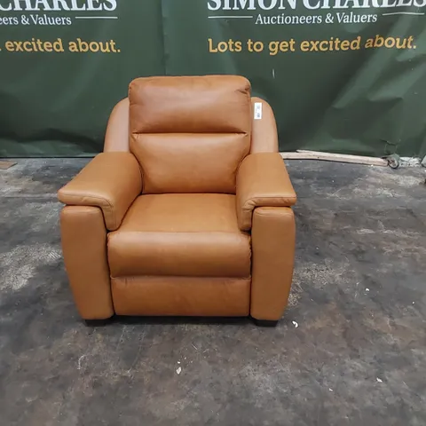 QUALITY ITALIAN DESIGNER PARMA NEW ELECTRIC RECLINER CHAIR BROWN LEATHER