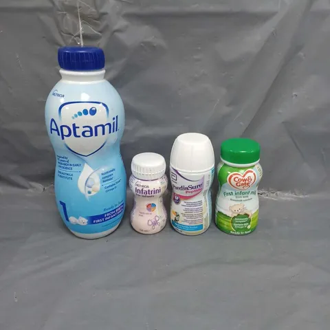 APPROXIMATELY 25 INFANT MILK AND FOOD SUPPLEMENT DRINKS TO INCLUDE PAEDIASURE, APTAMIL, INFATRINI AND COW & GATE                                                                                