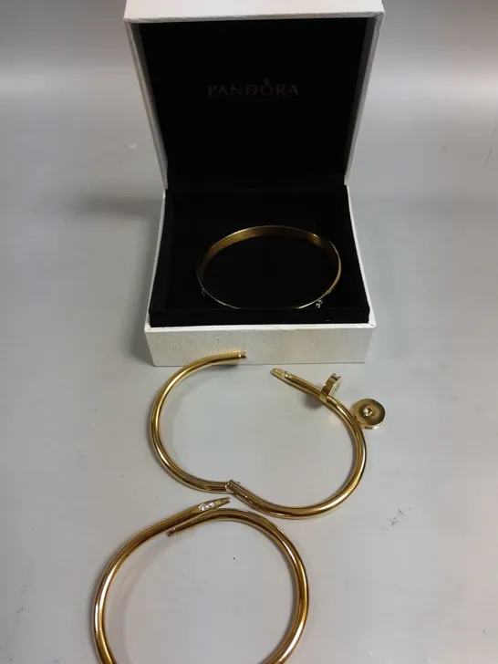 PANDORA GOLD BANGLE TRIO