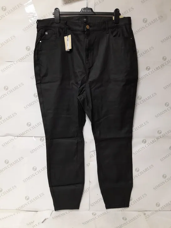 river island plus HIGH RISE SKINNY BLACK DENIM JEANS SIZE 24 RRP £49