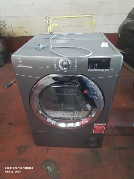 HOOVER H-DRY 300 9KG HEAT PUMP SYSTEM TUMBLE DRYER IN SILVER 