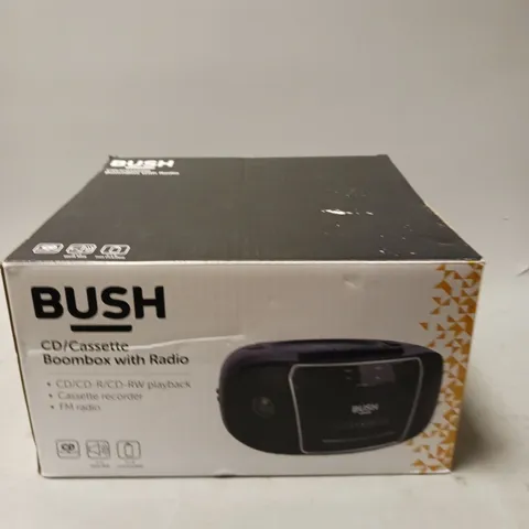 BUSH CD/CASSETTE BOOMBOX WITH RADIO BLACK