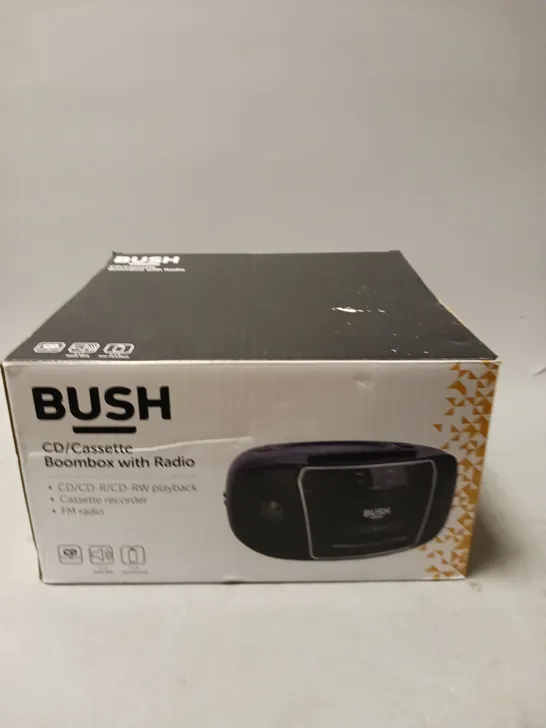 BUSH CD/CASSETTE BOOMBOX WITH RADIO BLACK