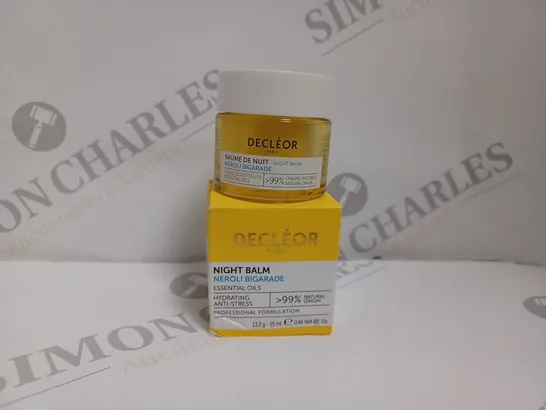 BOXED DECLEOR NEROLI BIGARADE HYDRATING NIGHT BALM - 15ML