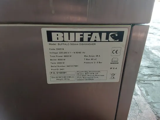  BUFFALO DW319 COMMERCIAL DISHWASHER WITH DRAIN PUMP