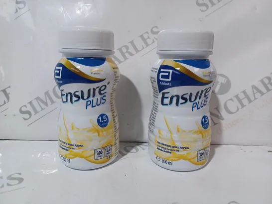 ABBOT ENSURE PLUS PACK OF 24 BANANA FLAVOURED DRINKS (200ML BOTTLES)