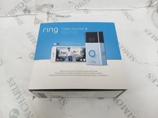 BOXED RING VIDEO DOORBELL 2 WIRE FREE VIDEO DOORBELL