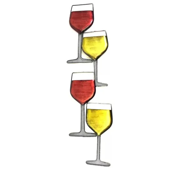 BOXED METAL WINE GLASS TOWER  