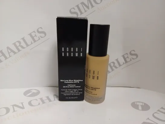 BOXED BOBBI BROWN SKIN LONG WEAR WEIGHTLESS FOUNDATION SPF15 - W-054 NATURAL TAN