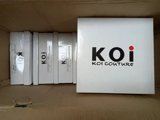 APPROXIMATELY 10 BRAND NEW BOXED PAIRS OF KOI COUTURE PLATFORM SHOES IN SILVER/SHIMMER TO INCLUDE SIZES 4, 5, 6