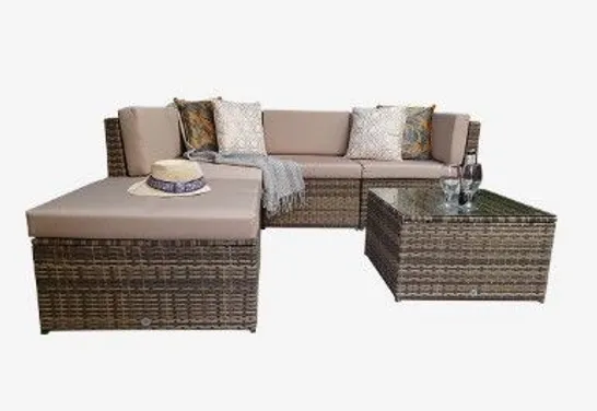 BRAND NEW  BOXED STELLA CORNER SOFA IN NATURE/BROWN(2 BOXES) RRP £938