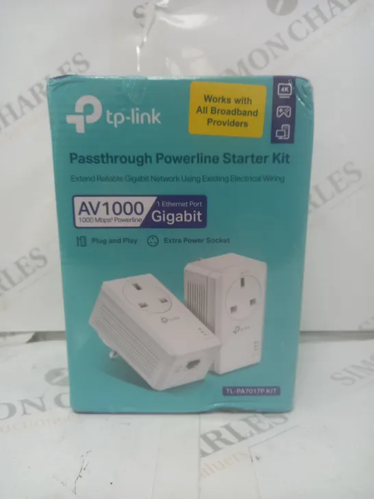 PTP-LINK PASS THROUGH POWERLINE STARTER KIT 1000 GIGABIT 