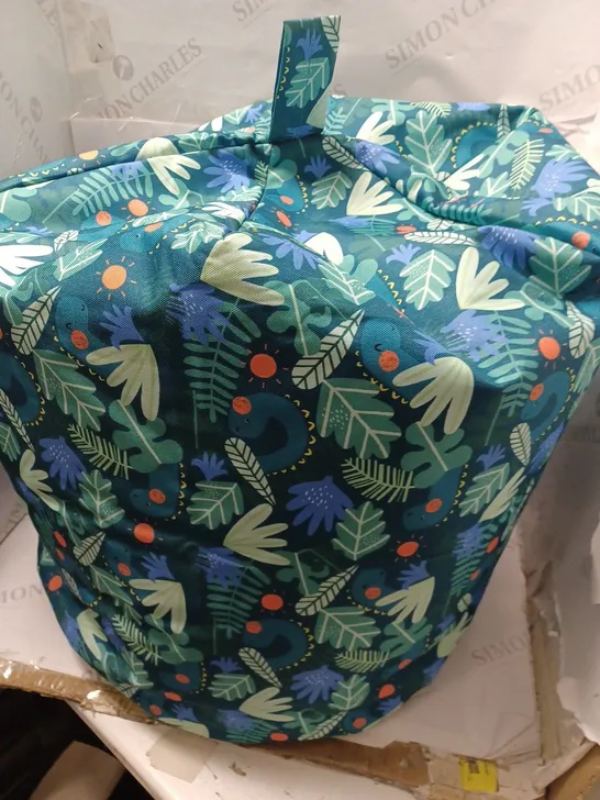 BRAND NEW GREEN DINOSAUR THEMED KIDS BEANBAG CHAIR