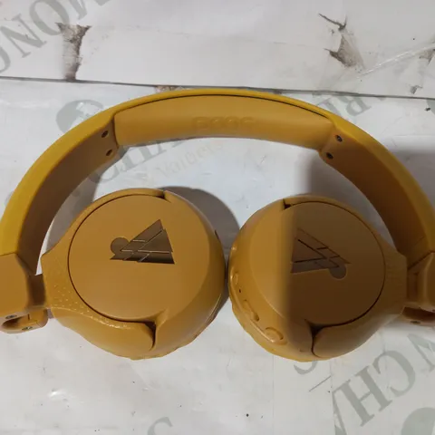 POGS PAIR OF OVER-EAR HEADPHONES IN MUSTARD YELLOW