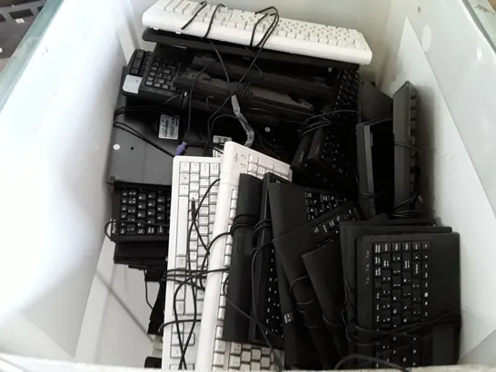 CAGE OF ASSORTED KEYBOARDS 