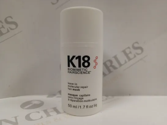 K18 LEAVE-IN MOLECULAR REPAIR HAIR MASK 50ML