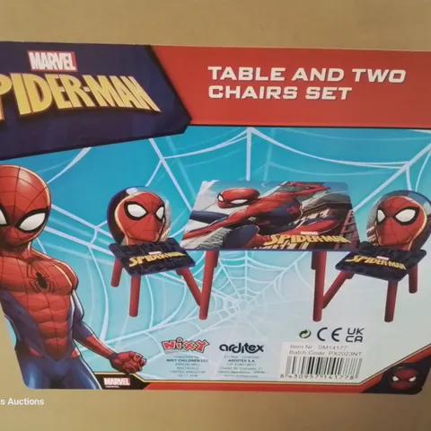 BOXED MARVEL SPIDERMAN TABLE & 2 CHAIRS SET