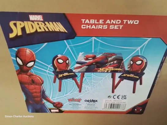 BOXED MARVEL SPIDERMAN TABLE & 2 CHAIRS SET