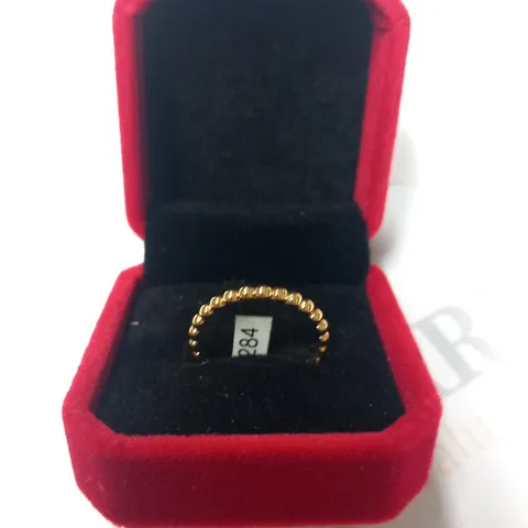 BERING GOLD PLATED BEAD RING SIZE 8