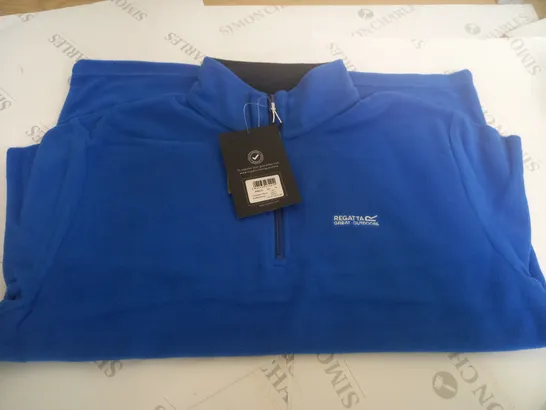 REGATTA BLUE 1/4 ZIP FLEECE - LARGE 