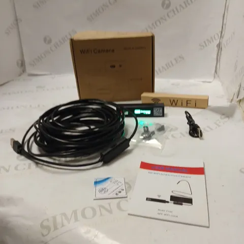 BOXED WIFI CAMERA WITH ACCESSORIES, USB CABLE AND INSTRUCTIONS