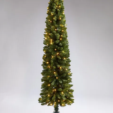 BOXED PRE-LIT 6FT PENCIL CHRISTMAS TREE - COLLECTION ONLY