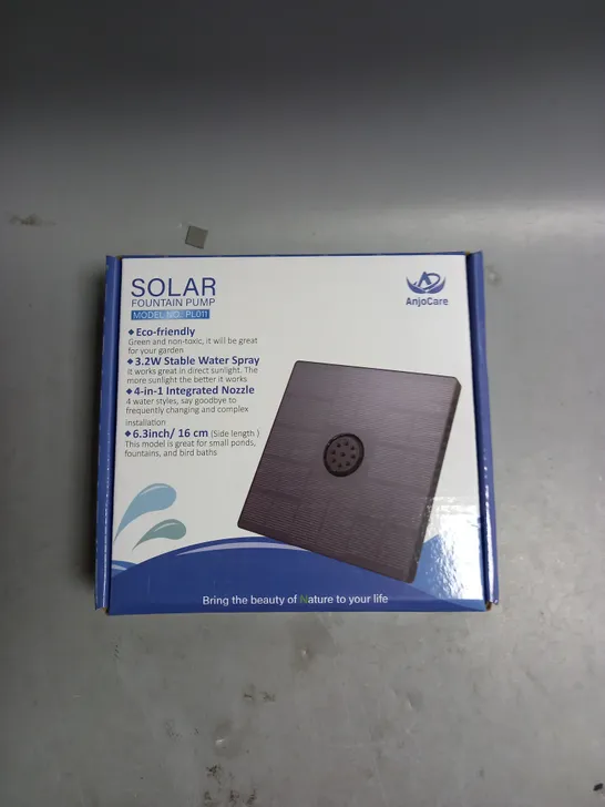 BOXED SOLAR FOUNTAIN PUMP MODEL NO. PL011