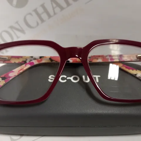 SCOUT GISELLE BURGUNDY /FLOWERS PRESCRIPTION GLASSES