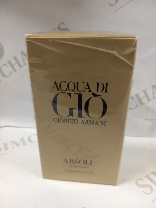 BOXED AND SEALED GIORGIO ARMANI ACQUA DI GIO ABSOLU EAU DE PARFUM SPRAY 75ML