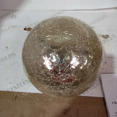 MR CHRISTMAS 8" GLASS CRACKLE SPHERE WITH ROTATING LIGHT