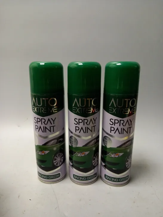 BOX OF 24 AUTO EXTREME SPRAY PAINT RACING GREEN 