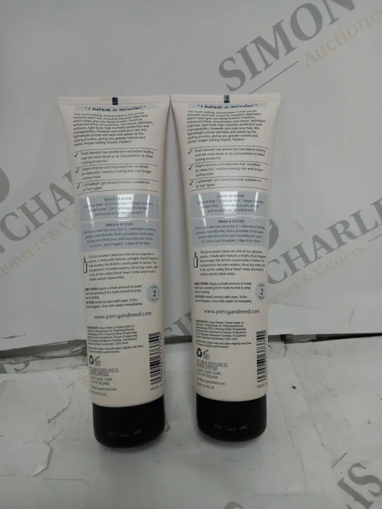 2 X BOXED PERCY REED LONDON WONDER BALM HAIR PRIMER 150ML