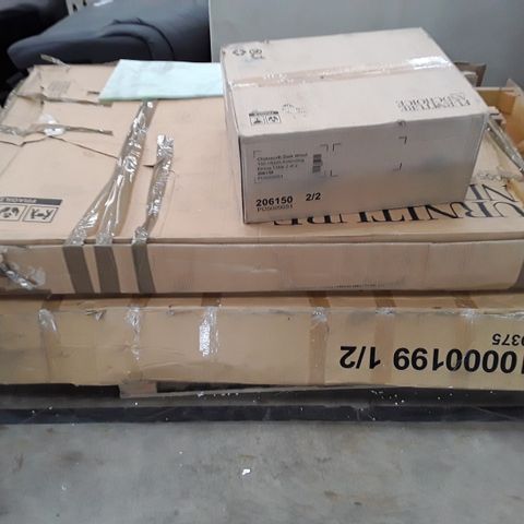 PALLET OF ASSORTED BOXED BOXED FURNITURE PARTS 