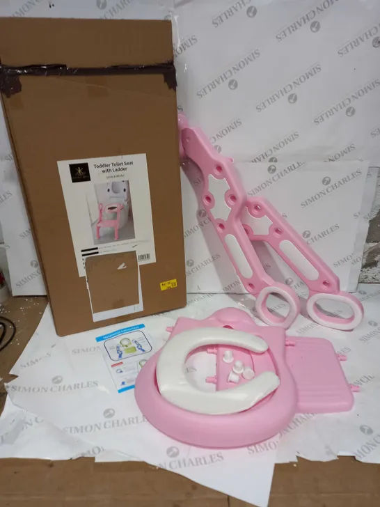 BOXED TODDLER TOILET SEAT WITH LADDER - SELF ASSEMBLY, WITH INSTRUCTIONS