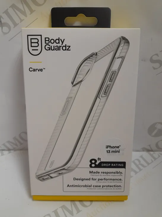 BOX OF APPROX 6 BODY GUARDZ CARVE PROTECTIVE CASES FOR IPHONE 13 MINI - CLEAR