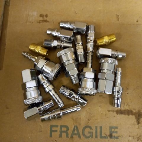 APPROX 18PCS 1/4" BSP AIR LINE EURO HOSE FITTINGS CONNECTOR